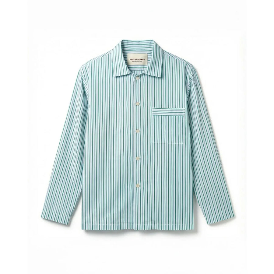 Langarmshirt — Grün gestreift