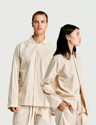 Long Sleeve Shirt Latte Stripe