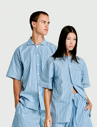 Short Sleeve Shirt Sky Stripe