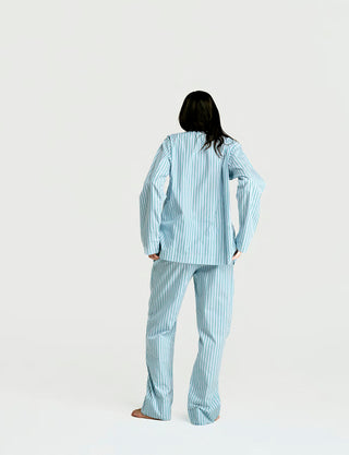 Long Sleeve Shirt Grn / Blu / Wht Stripe