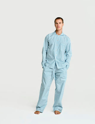 Long Sleeve + Sleep Pant Grn / Blu / Wht Stripe Set