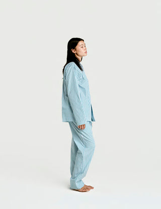 Long Sleeve Shirt Grn / Blu / Wht Stripe