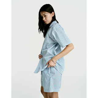 
  Short Sleeve Shirt — Green Stripe
