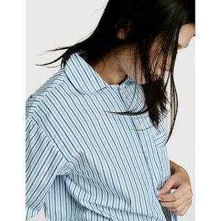 
  Short Sleeve Shirt — Green Stripe
