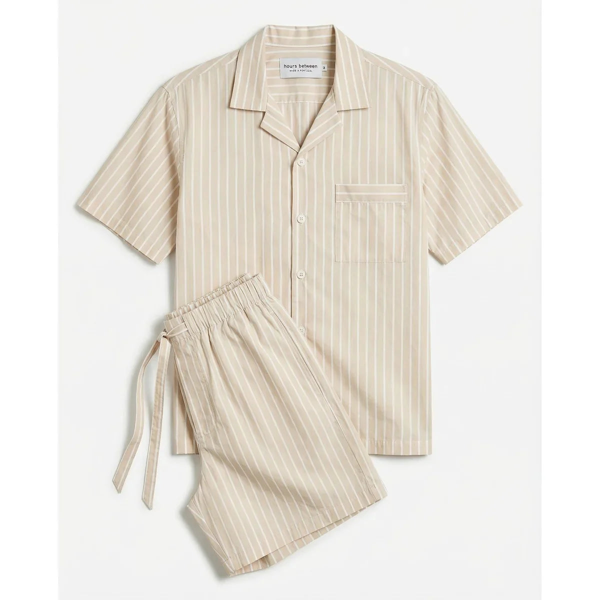 Short Sleeve & Short Set — Latte