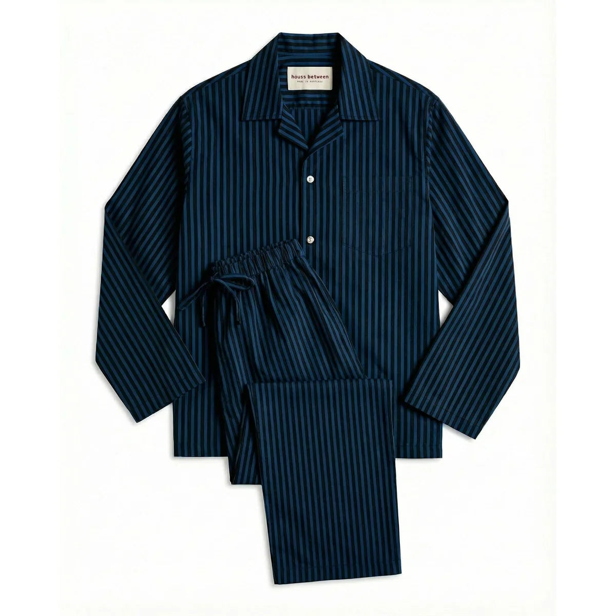 Long Sleeve & Pant Set — Navy Stripe