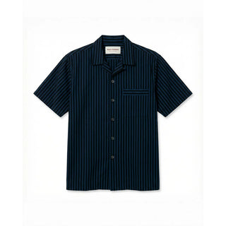 
  Short Sleeve Shirt — Navy Stripe
