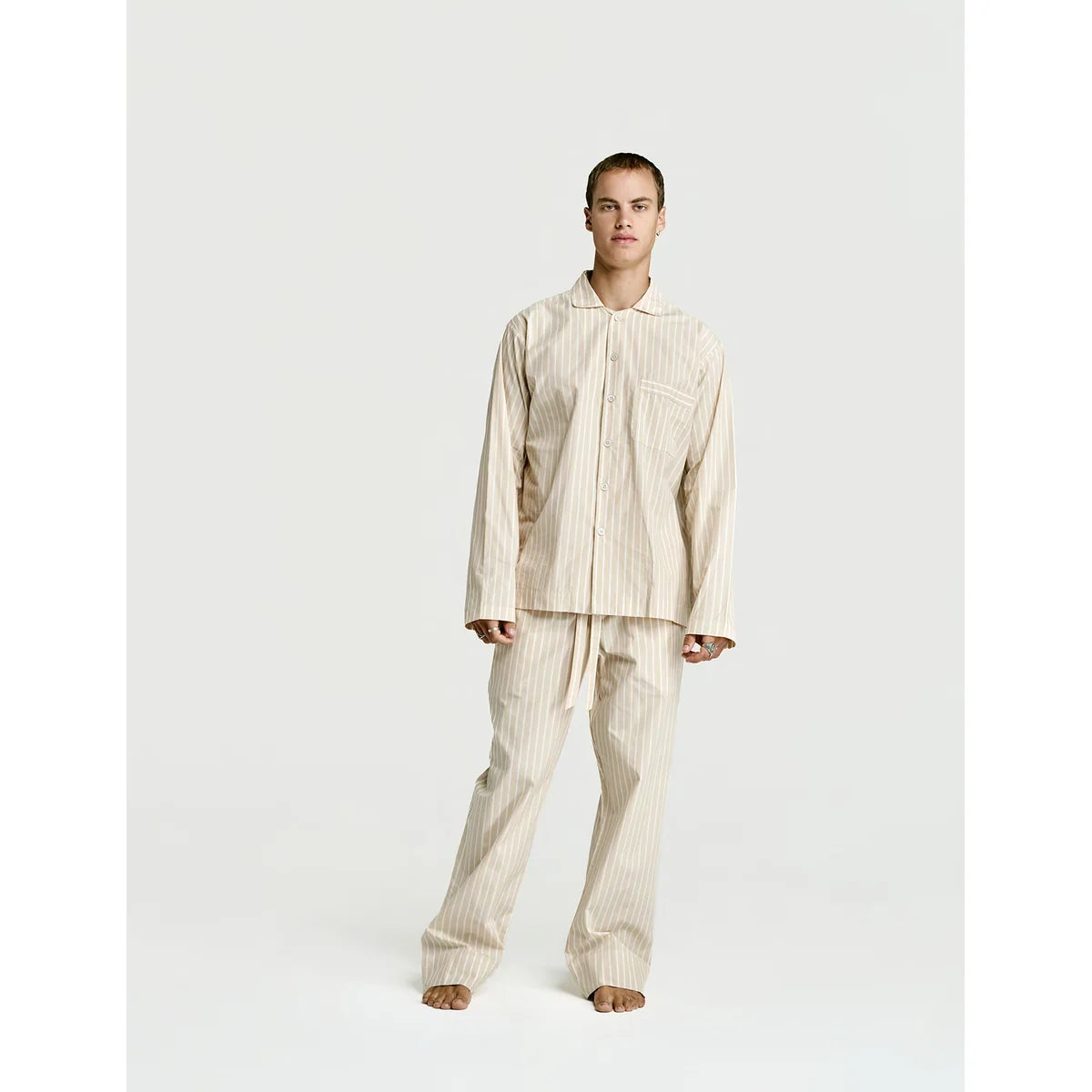 Long Sleeve & Pant Set — Latte, worn
