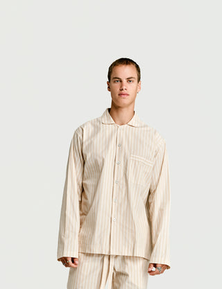 Long Sleeve Shirt Latte Stripe