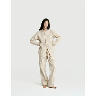 
  Long Sleeve Shirt — Latte Stripe
