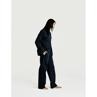 
  Long Sleeve & Pant Set — Navy Stripe
