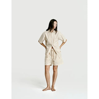 
  Short Sleeve Shirt — Latte Stripe
