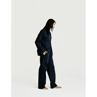 
  Long Sleeve & Pant Set — Navy Stripe
