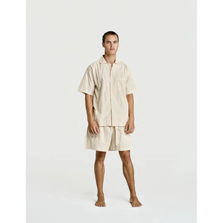 
  Short Sleeve Shirt — Latte Stripe
