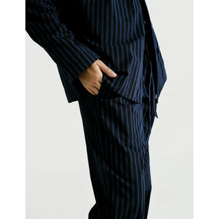 
  Long Sleeve & Pant Set — Navy Stripe
