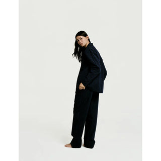 
  Long Sleeve & Pant Set — Navy Stripe
