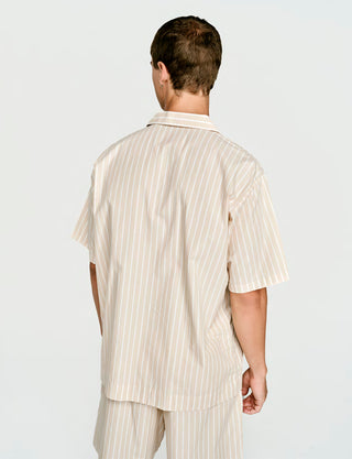 
  Mens Short Sleeve and Short Sleepwear (Pajamas) Set in Latte, 100% BCI Cotton, Made in Portugal
