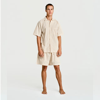 
  Mens Short Sleeve and Short Sleepwear (Pajamas) Set in Latte, 100% BCI Cotton, Made in Portugal

