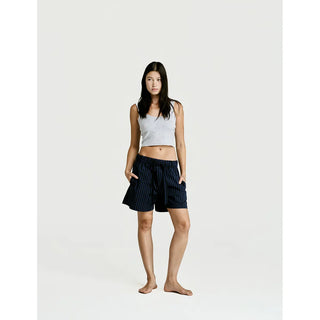 
  Sleep Short — Navy Stripe
