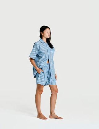 
  Mens Sleepwear (Pajamas) Set in Sky  100% BCI Cotton, Made in Portugal
