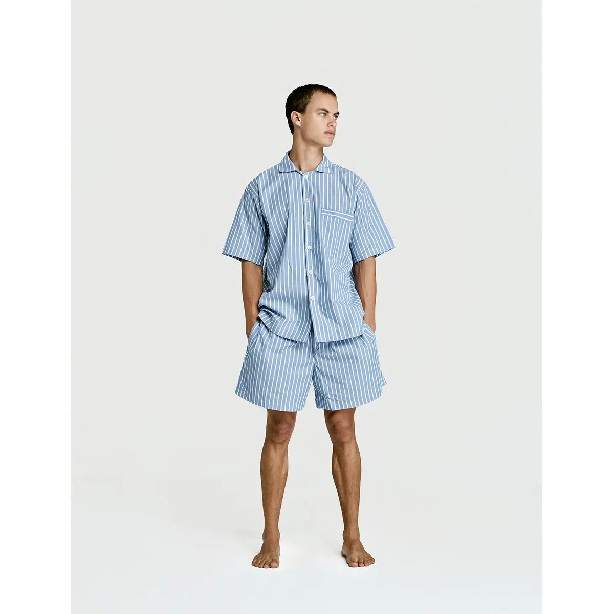 Short Sleeve & Short Set — Sky, worn