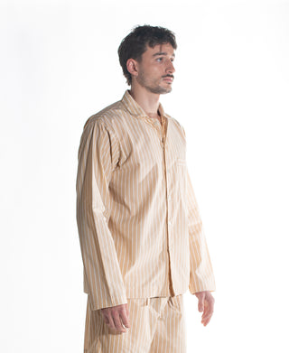 Long Sleeve Shirt Latte Stripe