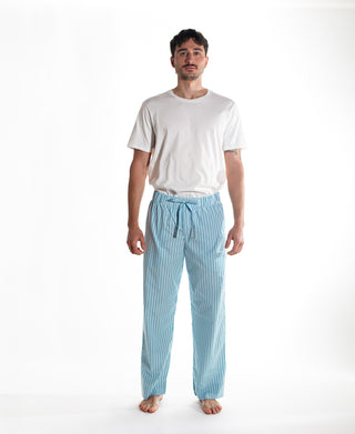 Sleeping Pant Grn / Blu / Wht Stripe