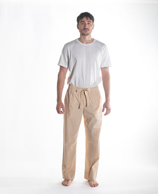 Sleeping Pant Latte Stripe