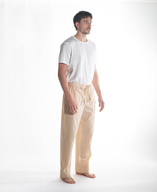 Sleeping Pant Latte Stripe